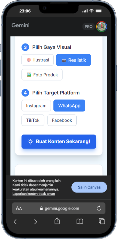 Langkah 3: Pilih Gaya dan Platform